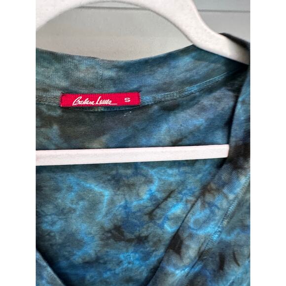 Barbara Lesser Women's Tie Dye Tank Cardigan 3 Button Blouse Size Small - Picture 2 of 7